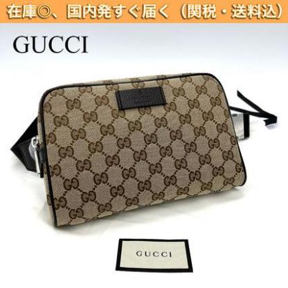 国内発！すぐ届く★人気 GUCCI GGキャンバス ボディバッグ